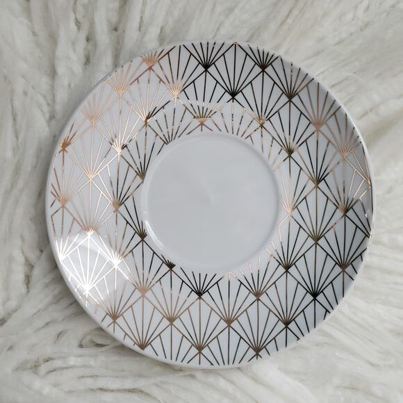 Coco + Lola Geometric Pattern Coffee Tea Mug & Saucer Serveware Set - Picture 8 of 10